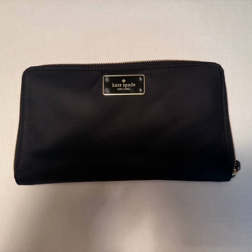 Kate Spade New York Full Zip Oversized Nylon Wallet- can be used as a clutch